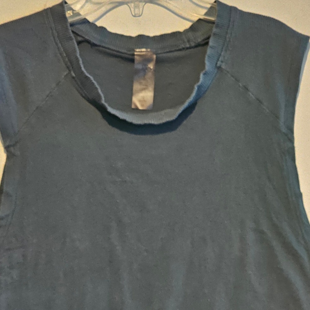 ELECTRIC ROSE Blue Ribbed‎ Cap Sleeve Muscle Tank Top Women's Size M - Picture 2 of 4